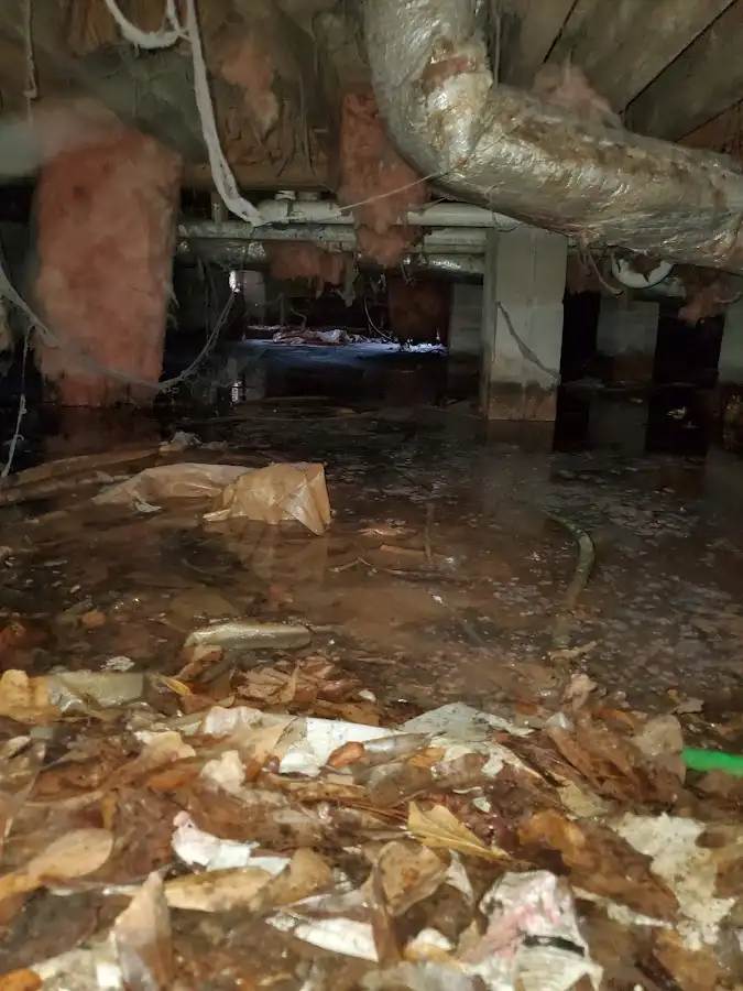 Crawl space flood assessment for Commercial Water Damage Restoration in Sandersville